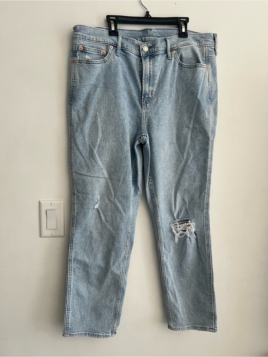 GAP Denim - GAP Vintage Slim Mid Rise Distressed Light Wash Jeans Women’s Size 33/16R
